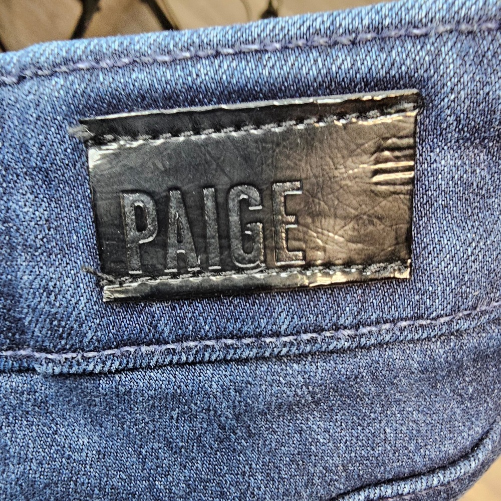 Paige Women Dark Wash High Rise Skinny Jeans Size 26 Indigo Denim Pants - Picture 4 of 9